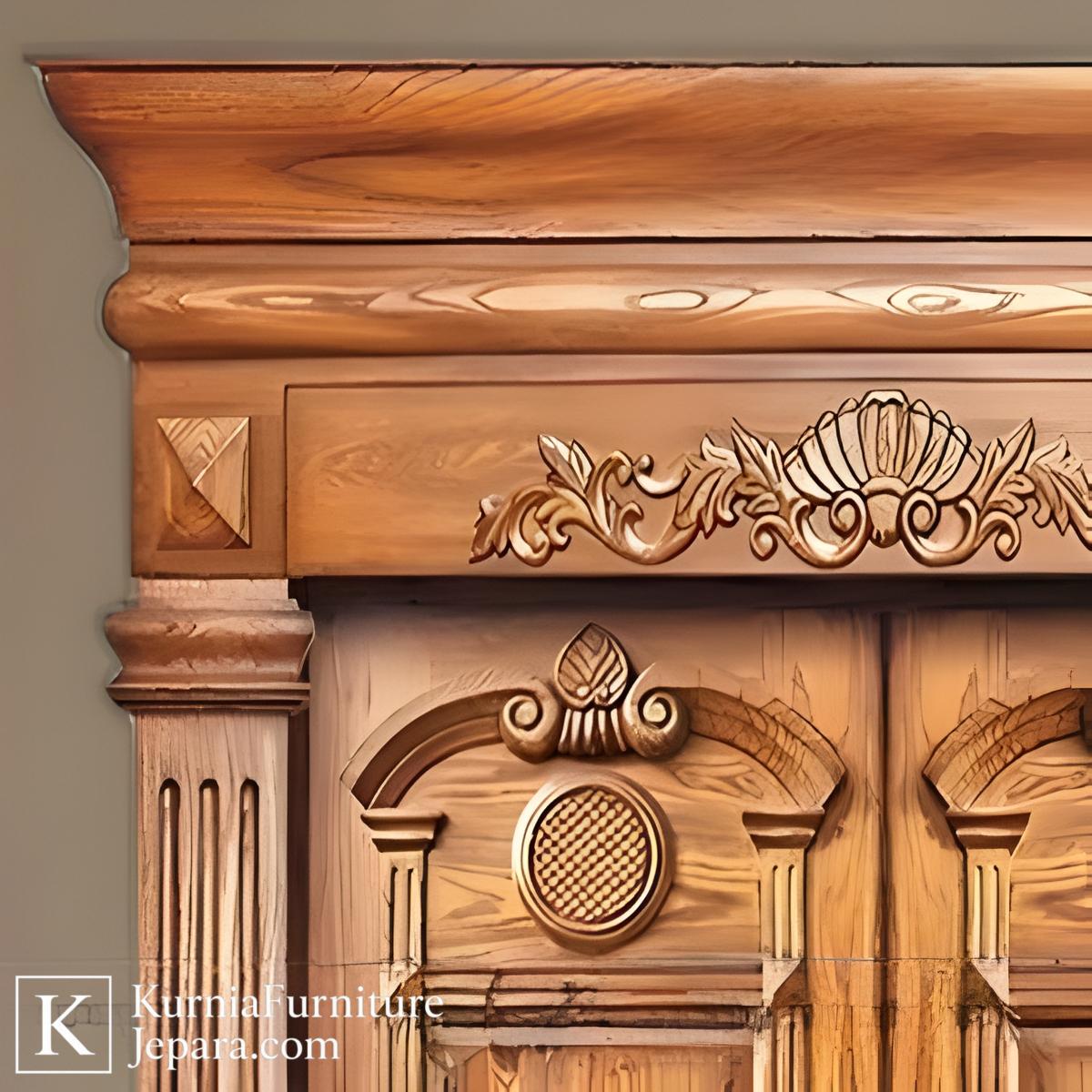 Megah Kusen Pintu Jati Ukir Klasik Bernuansa Artistik untuk Rumah Berkelas 4 Megah Kusen Pintu Jati Ukir Klasik Bernuansa Artistik untuk Rumah Berkelas - Image 2