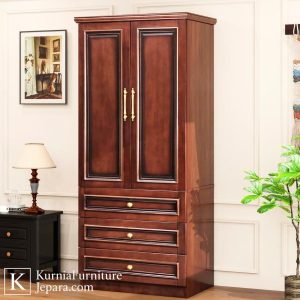 Elegan Lemari Baju Kayu Minimalis dengan Sentuhan Klasik Modern yang Timeless 7 lemari minimalis 2