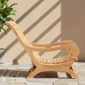 Classic Kursi Outdoor Kayu Jati Ukiran Lengkung untuk Area Santai 9 outdoor 1 2
