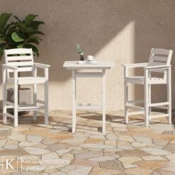 Kursi Outdoor Murah Kayu Putih Modern