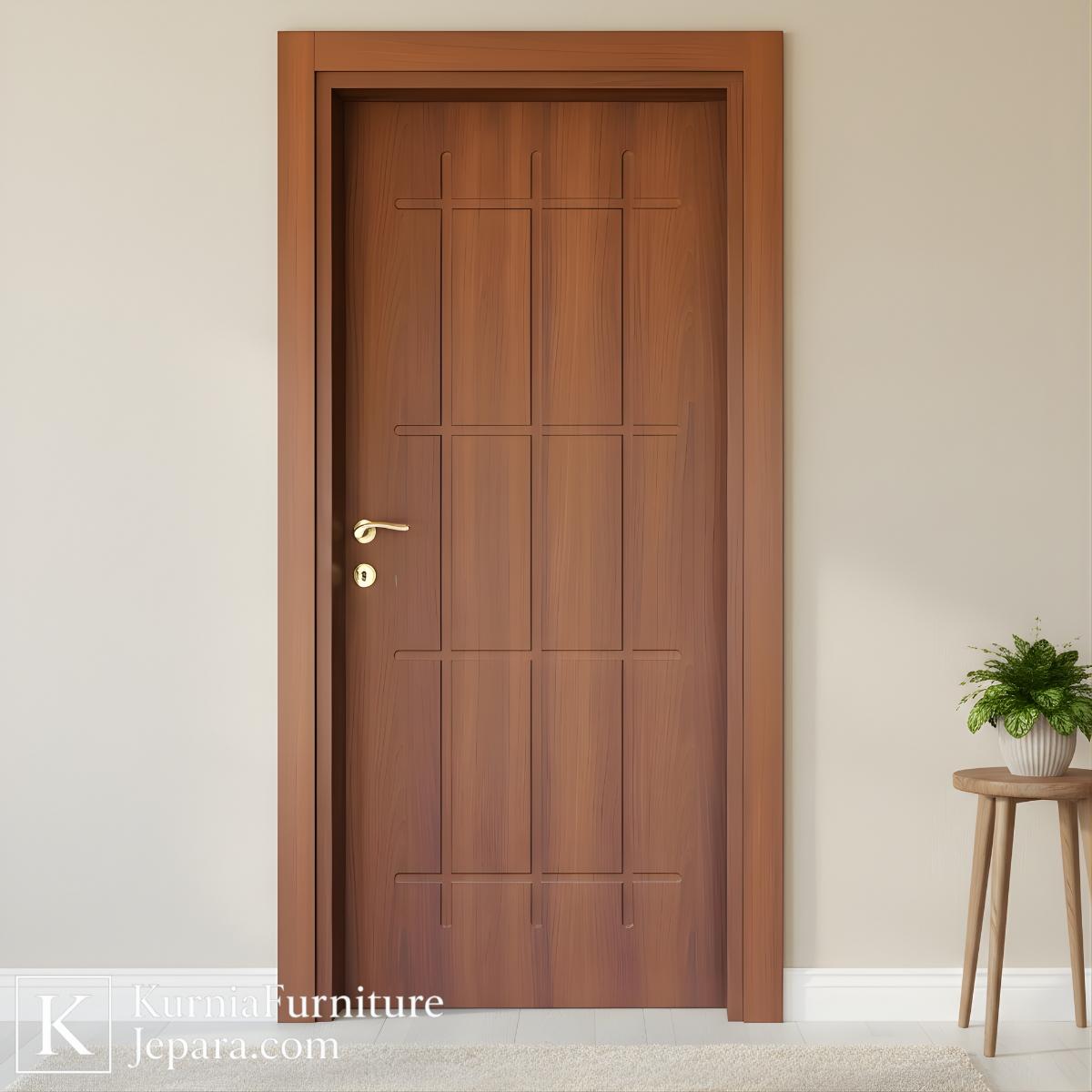 Premium Craft Pintu Kusen Jati Solid Minimalis Elegan untuk Hunian Modern & Klasik 3 pintu kusen jati solid minimalis dengan desain panel elegan untuk rumah modern