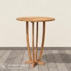 Exclusive Bangku untuk Cafe Kayu Solid Set Kursi Bar & Meja Cafe Elegan Bernuansa Natural 7 set bar 3