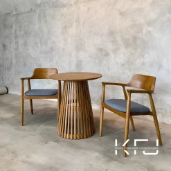 Kursi cafe kayu minimalis desain modern estetik