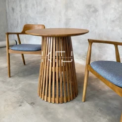 Kursi Kayu Minimalis Cafe Modern Set Meja Bundar Jati Estetik 9 Kursi kayu cafe modern dudukan empuk minimalis