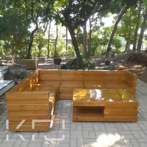 Kursi Sudut Kayu Polos Tanpa Ukir Minimalis Jati Jepara Modern 8 Kursi sudut ruang tamu kayu polos model minimalis modern Jepara