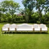 Kursi Pelaminan Minimalis Terbaru warna putih desain modern untuk dekorasi pengantin