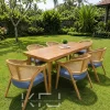 Meja Makan Minimalis Modern 6 Kursi Sandaran Rotan Terbaru untuk ruang makan dan area keluarga