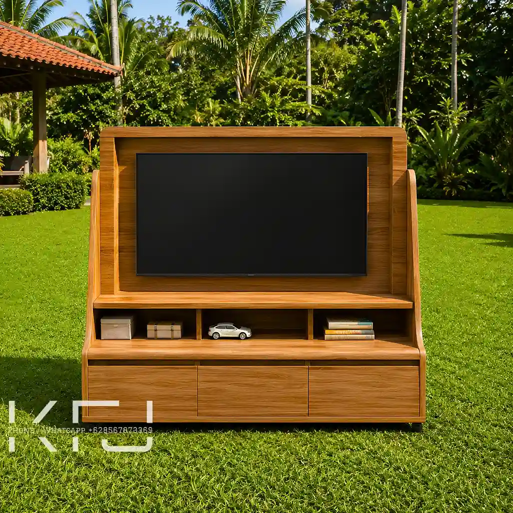 Rak TV Minimalis Portable dengan Roda 5 Rak TV Minimalis Portable dengan roda dan laci penyimpanan untuk rumah modern